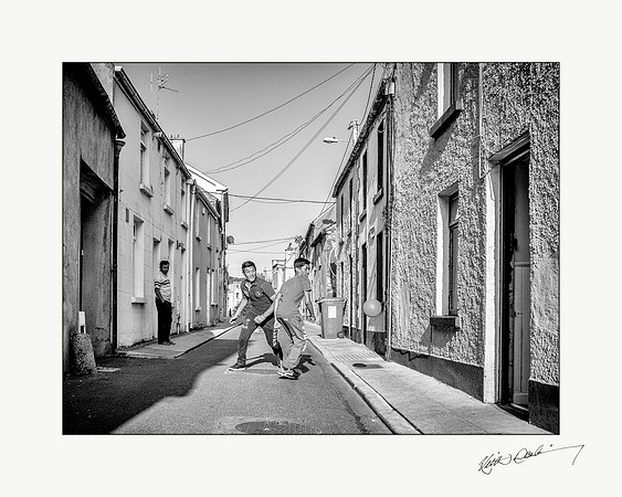 Soccer on Browne Street Carlow Town. 20x16 OR 10x8.